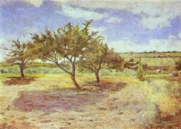 風景 Painting - 花が咲くリンゴの木ポスト印象派原始主義ポール・ゴーギャンの風景